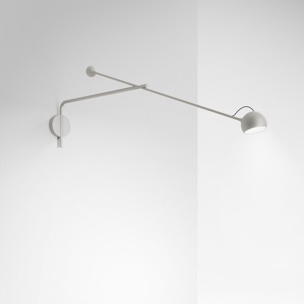 Lampă de perete Artemide, Ixa, reglabil, Gri, Camera de zi, Metal, Design