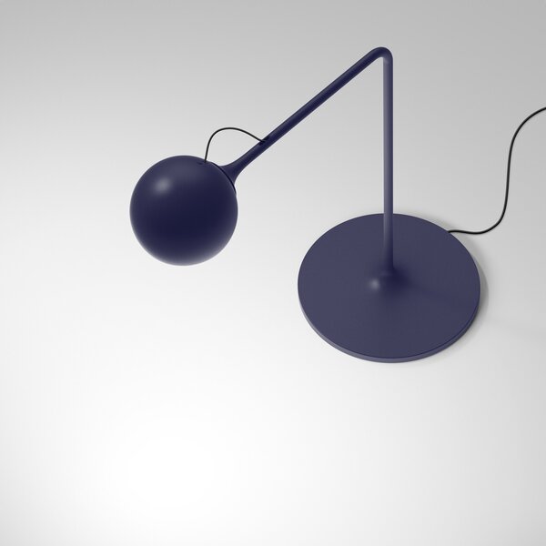 Lampă de masă Artemide, Ixa, reglabil, Albastru, Camera de zi, Metal, Design