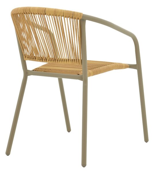 Fotoliu de Gradina Model Lindaria, Natural/Champagne, 54x63x74 cm