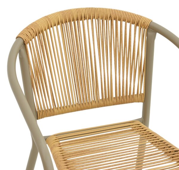Fotoliu de Gradina Model Lindaria, Natural/Champagne, 54x63x74 cm