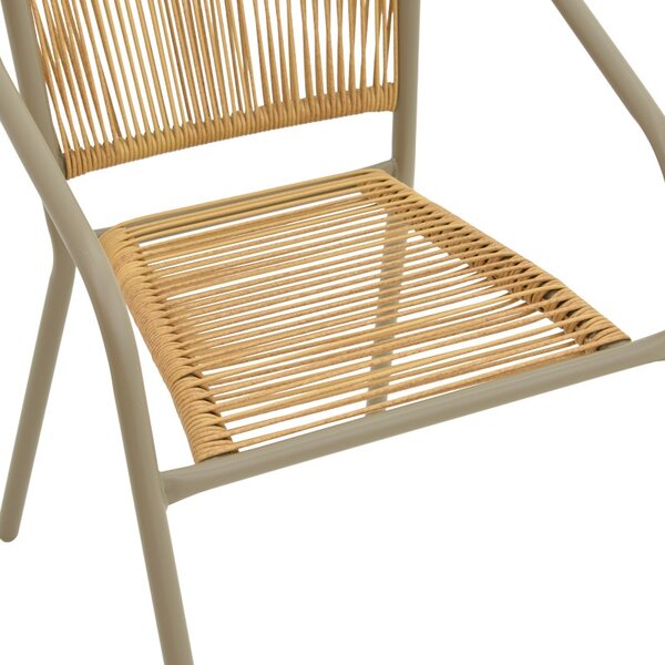 Fotoliu de Gradina Model Lindaria, Natural/Champagne, 54x63x74 cm