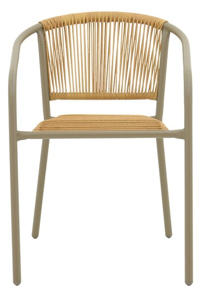 Fotoliu de Gradina Model Lindaria, Natural/Champagne, 54x63x74 cm