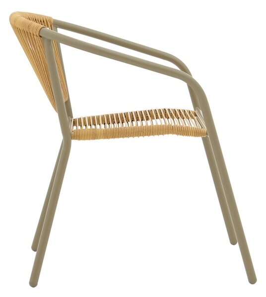 Fotoliu de Gradina Model Lindaria, Natural/Champagne, 54x63x74 cm