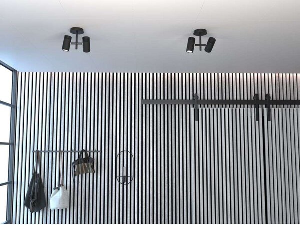 Plafoniere Herstal, Negru, Camera de zi, Metal