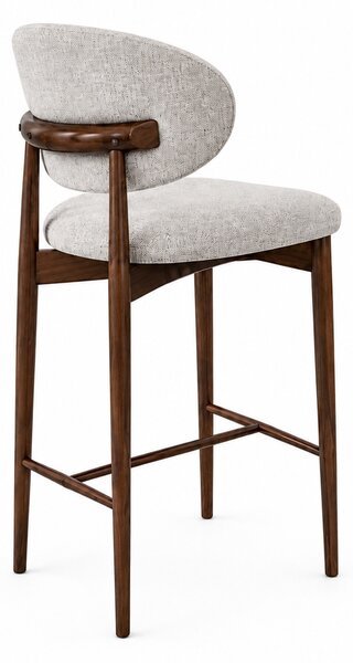 Scaun de bar din lemn Elora - Walnut