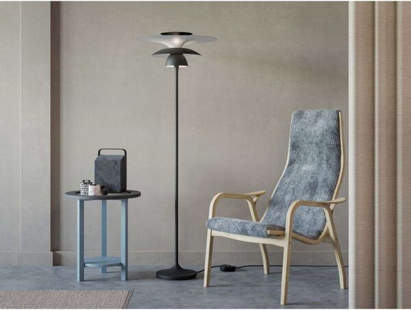 Lampadar Belid, Negru, Camera de zi, Metal