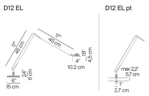Lampă de masă Luceplan, Metalic, Studiu / Birou, Metal