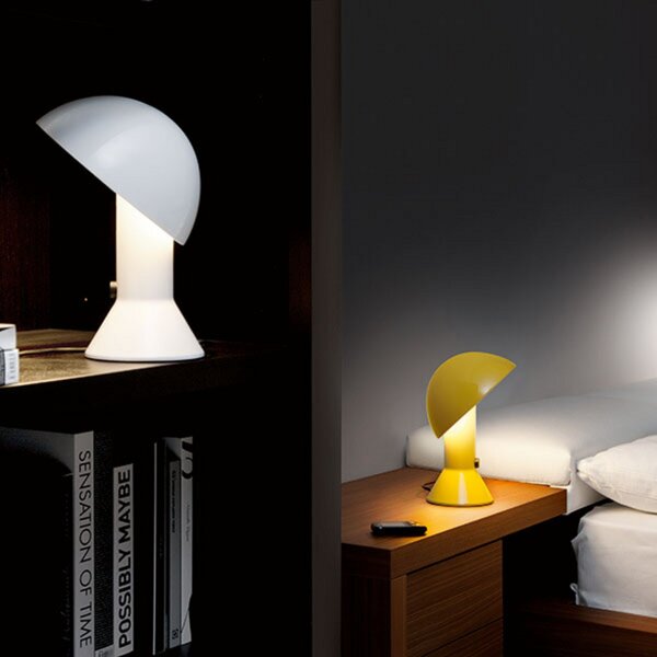 Lampă de masă Martinelli Luce, Elmetto, Galben, Camera de zi, Plastic, Design