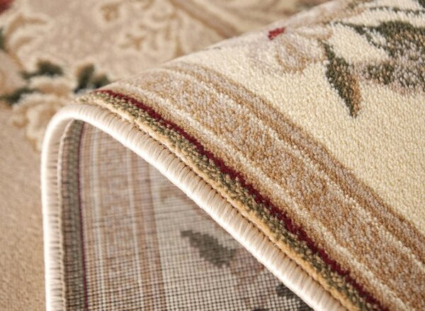 Covor Clasic Sufragerie Dormitor, Model Lotos 1557 110, Crem Bej Crem, 80x200