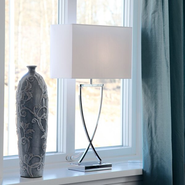 Lampă de masă By Rydéns, Omega, Metalic, Camera de zi, Țesătură / Textil, Modern