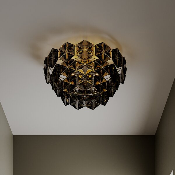 Plafoniere By Rydéns, Monarque, reglabil, Negru, Camera de zi, Plastic, Design