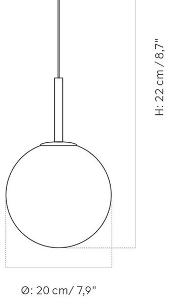 Lustră Pendul Audo Copenhagen, TR Bulb, reglabil, Alb, Camera de zi, Sticlă, Design