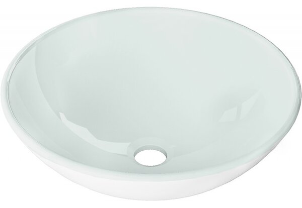 Mexen Mira, chiuveta blat din sticla 42 x 42 x 14,5 cm, alb, 24124230