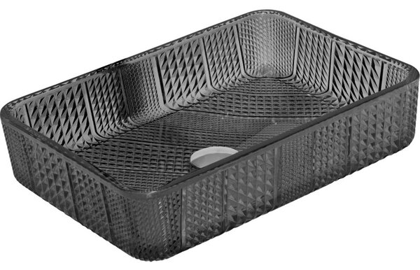 Mexen Akra, chiuveta blat din sticla 44 x 44 cm, negru, 24024670