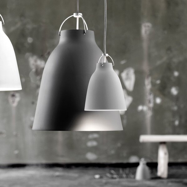 Lustră Pendul FRITZ HANSEN, Caravaggio P1, reglabil, Gri, Camera de zi, Metal, Design