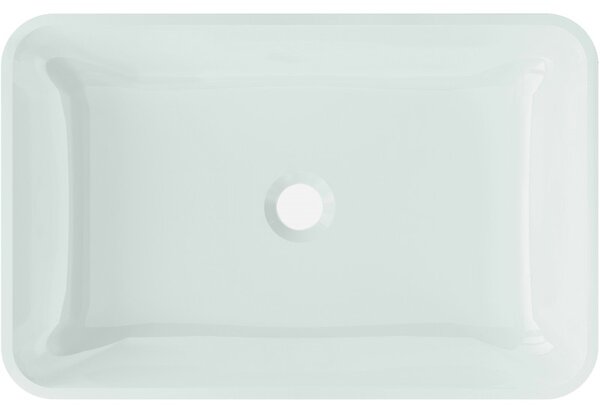 Mexen Megan chiuvetă de sticlă montată pe blat 56 x 36 cm, albă - 24135630