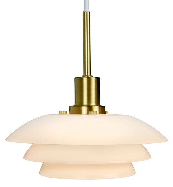 Lustră Pendul Dyberg Larsen, DL20, reglabil, Alb, Camera de zi, Sticlă, Scandinavă