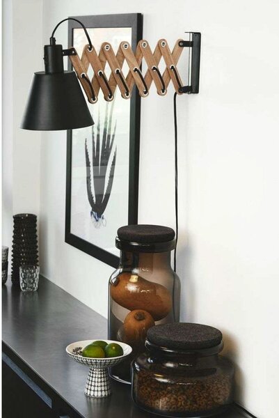 Lampă de perete Halo Design, Negru, Metal