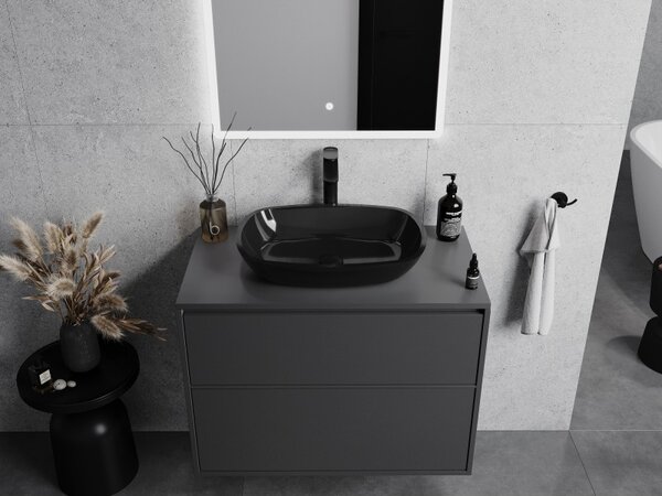 Mexen Araks, chiuveta blat din sticla 54 x 39,5 x 11 cm, negru, 24155470