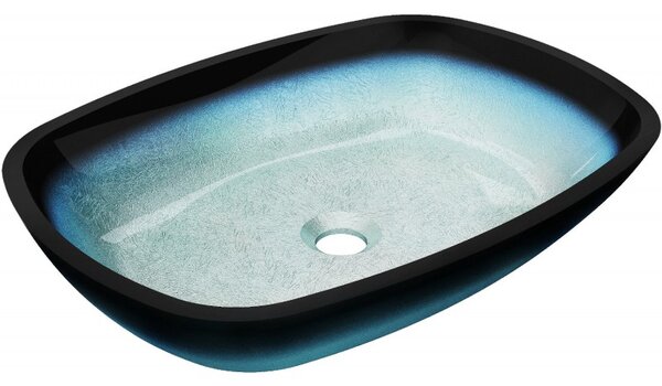 Mexen Araks, chiuveta blat din sticla 54 x 39,5 x 11 cm, albastru, 24155447