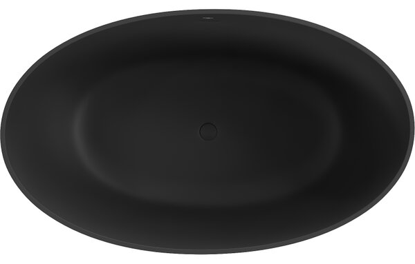 Mexen Parma, cadă de sine stătătoare din conglomerat 160 x 95 cm, negru mat, 57231609570