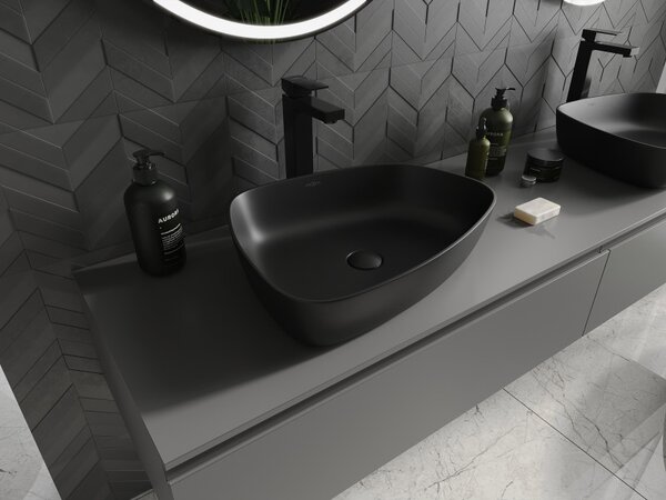 Mexen Ono, chiuveta blat din conglomerat 51 x 39 cm, negru mat, 23045171