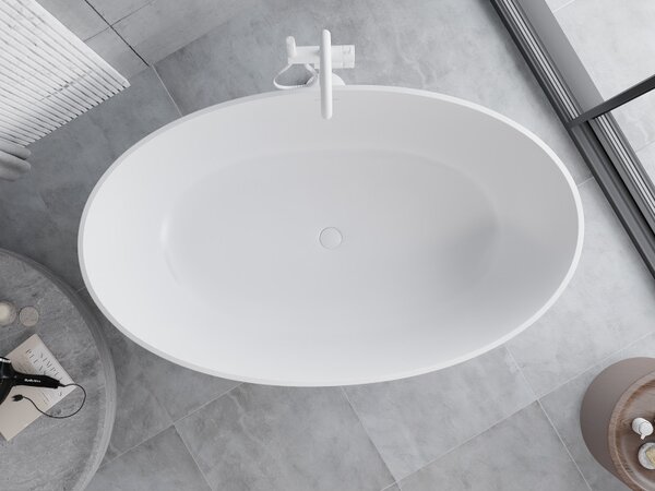 Mexen Parma, cadă de sine stătătoare din conglomerat 160 x 95 cm, alb mat, 57231609500