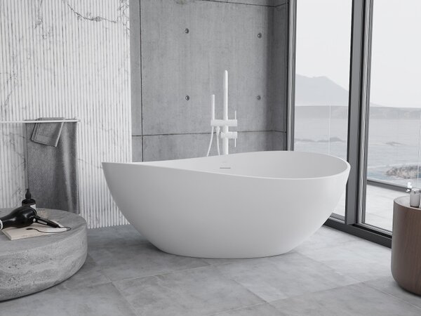 Mexen Parma, cadă de sine stătătoare din conglomerat 160 x 95 cm, alb mat, 57231609500