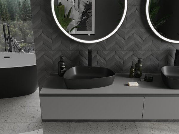 Mexen Ono, chiuveta blat din conglomerat 51 x 39 cm, negru mat, 23045171