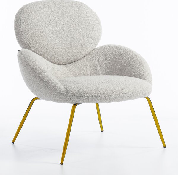 HR2045 Scaun Gri Boucle cu Bază Aurie