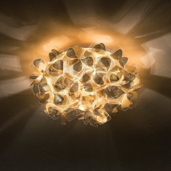 Lampă de perete Slamp, Clizia Mama Non Mama, reglabil, Auriu / Alamă, Camera de zi, Plastic, Design