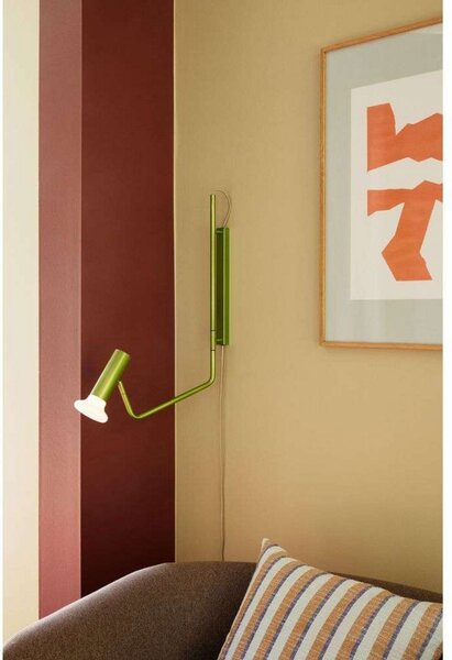 Lampă de perete Hübsch, Verde, Camera de zi, Metal