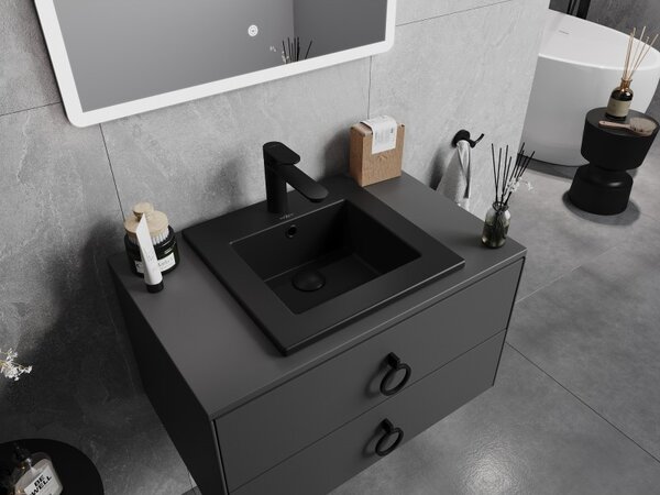 Mexen Atena, chiuveta blat 41 x 41 cm, negru mat, 25014170