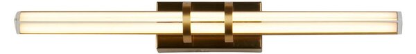 Searchlight Aplică de perete Parma LED, negru/zahăr, oțel, sticlă, IP44, reglabil, Negru, Baie, Sticlă