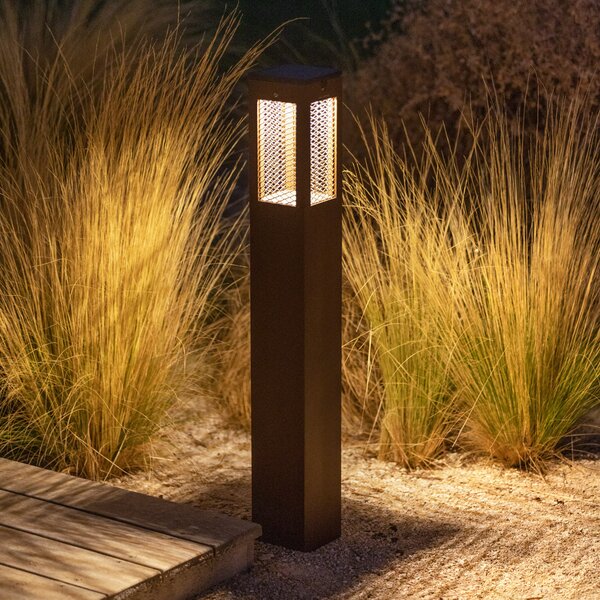 Les Jardins LED lumina solară Calea de lumină Tradition senzor Corten 90cm, reglabil, Maro / Rugină, Metal, Modern, Lumini solare