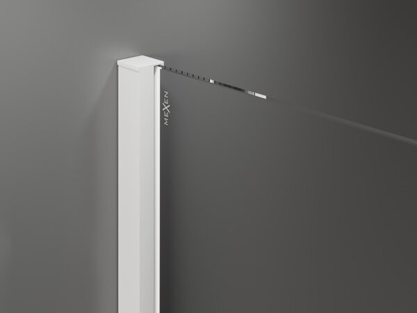 Mexen Velar Duo, cabină de duș cu uşă glisantă 80(uşă) x 80(uşă) cm, sticlă transparentă 8mm, alb, 871-080-080-02-20
