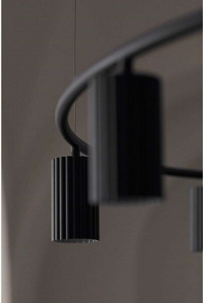 Lustră Pendul Pholc, Negru, Sala de mese, Aluminiu