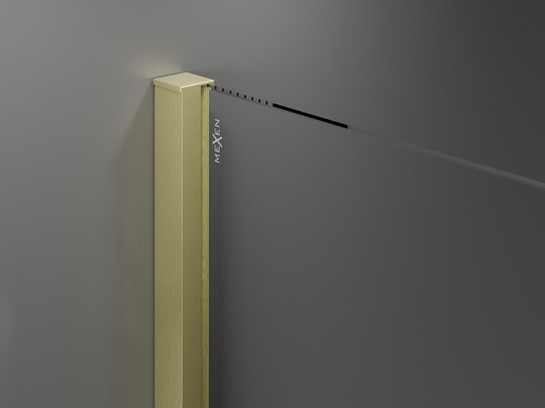 Mexen Velar, ușă glisantă în deschidere 130x200 cm, sticlă transparentă de 8 mm, auriu mat, 871-130-000-01-55