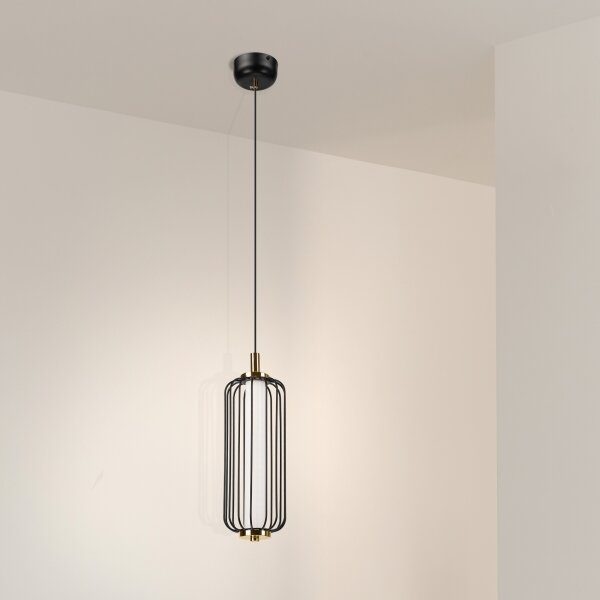 Lustră pe cablu BONNIE LED/15W/230V 3000K, negru