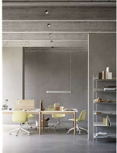 Lustră Pendul Muuto, reglabil, Negru, Sala de mese, Aluminiu