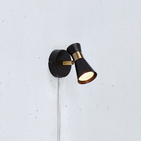 Lampă de perete Markslöjd, Folie, Negru, Camera de zi, Metal, Modern