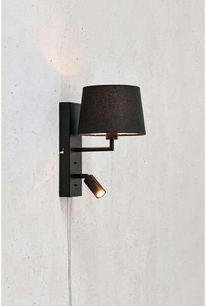 Lampă de perete Markslöjd, Negru, dormitor, Metal