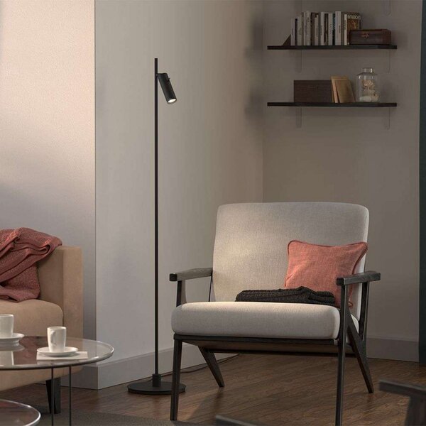 Lampadar Herstal, Negru, Camera de zi, Metal