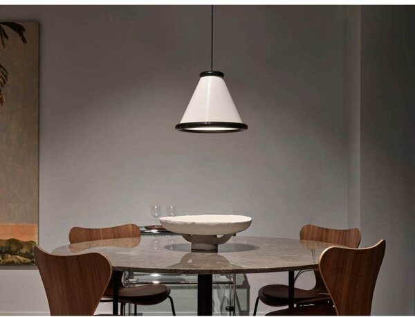 Belle Lustră Pendul Ø36 Glossy White/Glossy Black
