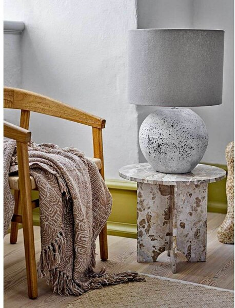 Lampă de masă Bloomingville, Bej, Camera de zi, Țesătură / Textil