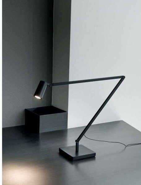 Lampă de masă Nemo Lighting, reglabil, Negru, Studiu / Birou, Aluminiu