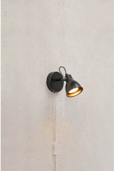 Lampă de perete Markslöjd, Negru, Camera de zi, Metal