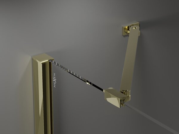 Mexen Velar Duo, usa glisanta pentru deschidere 170x200 cm, sticla transparenta 8mm, auriu lucios, 871-170-000-02-50