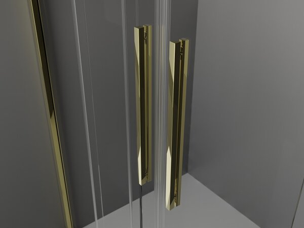 Mexen Velar Duo, usa glisanta pentru deschidere 170x200 cm, sticla transparenta 8mm, auriu lucios, 871-170-000-02-50