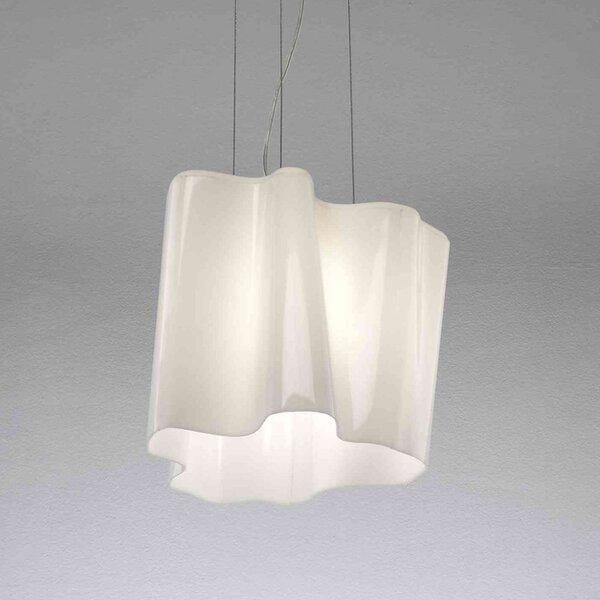 Lustră Pendul Artemide, Logico, reglabil, Alb, Camera de zi, Sticlă, Design